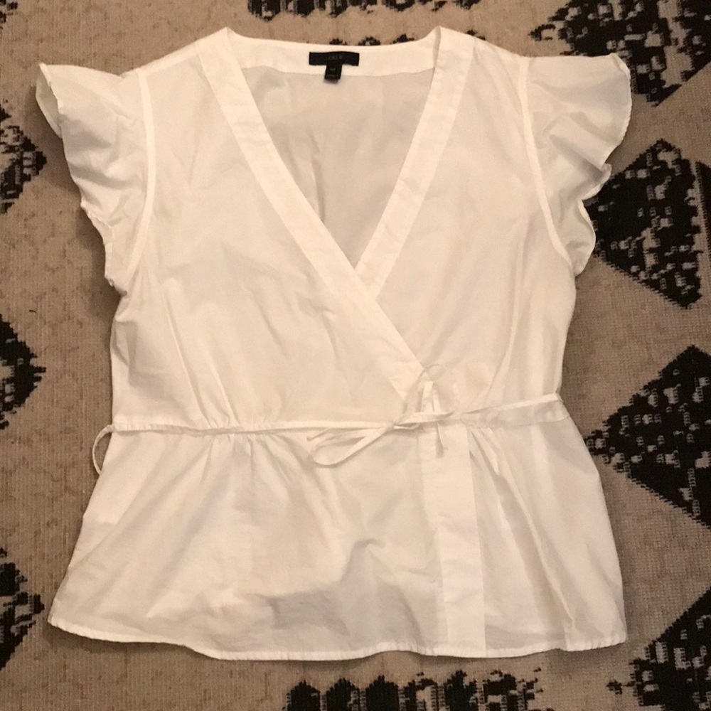 J crew Faux wrap blouse.